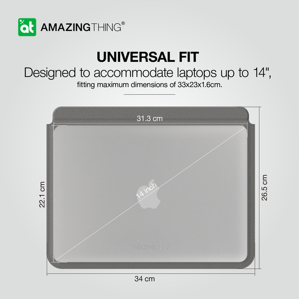 Amazingthing Matte Pro Mag Laptop Sleeve Grey - 18 Degree Stand Case