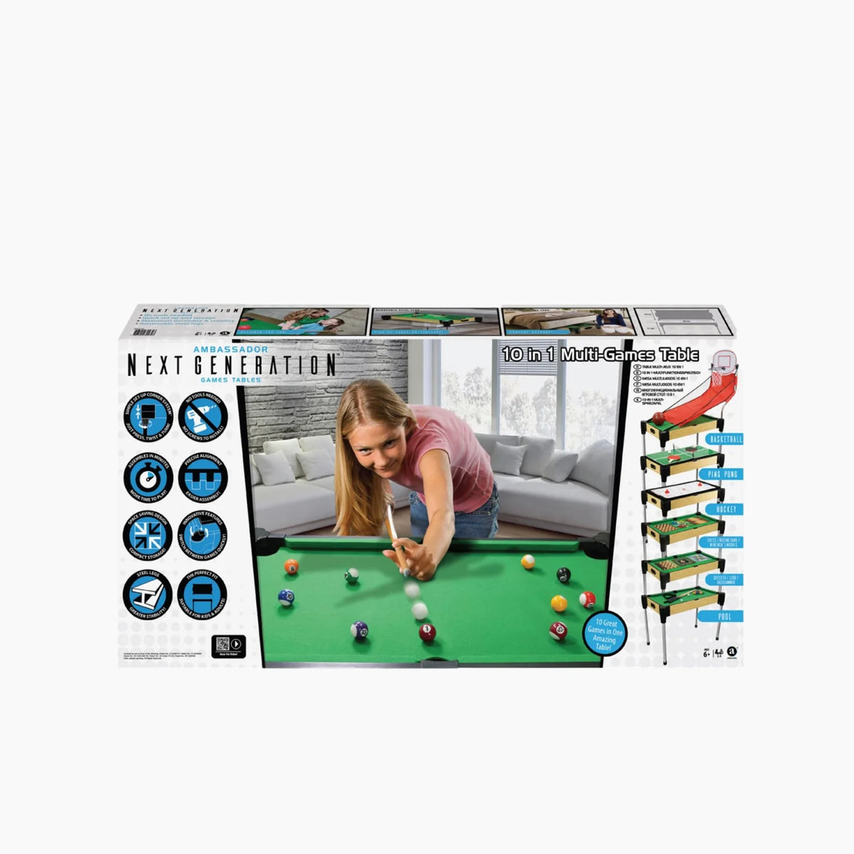 Ambassador - 36" (92cm) 10-in-1 Games Table