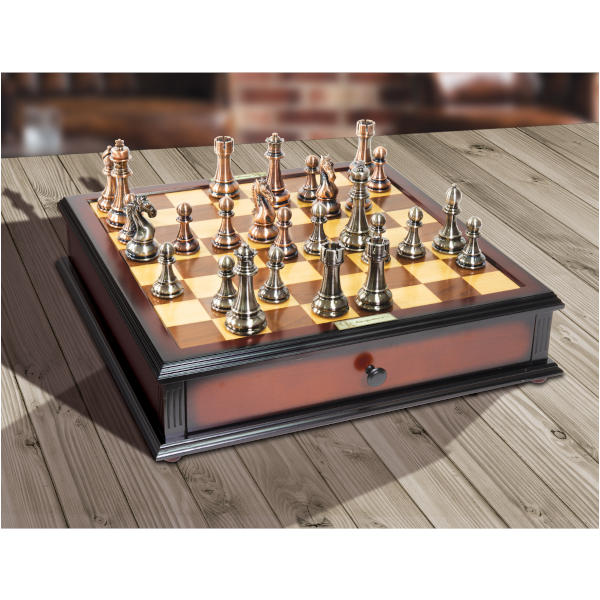 Ambassador - Kasparov Grandmaster Silver & Bronze Chess Set