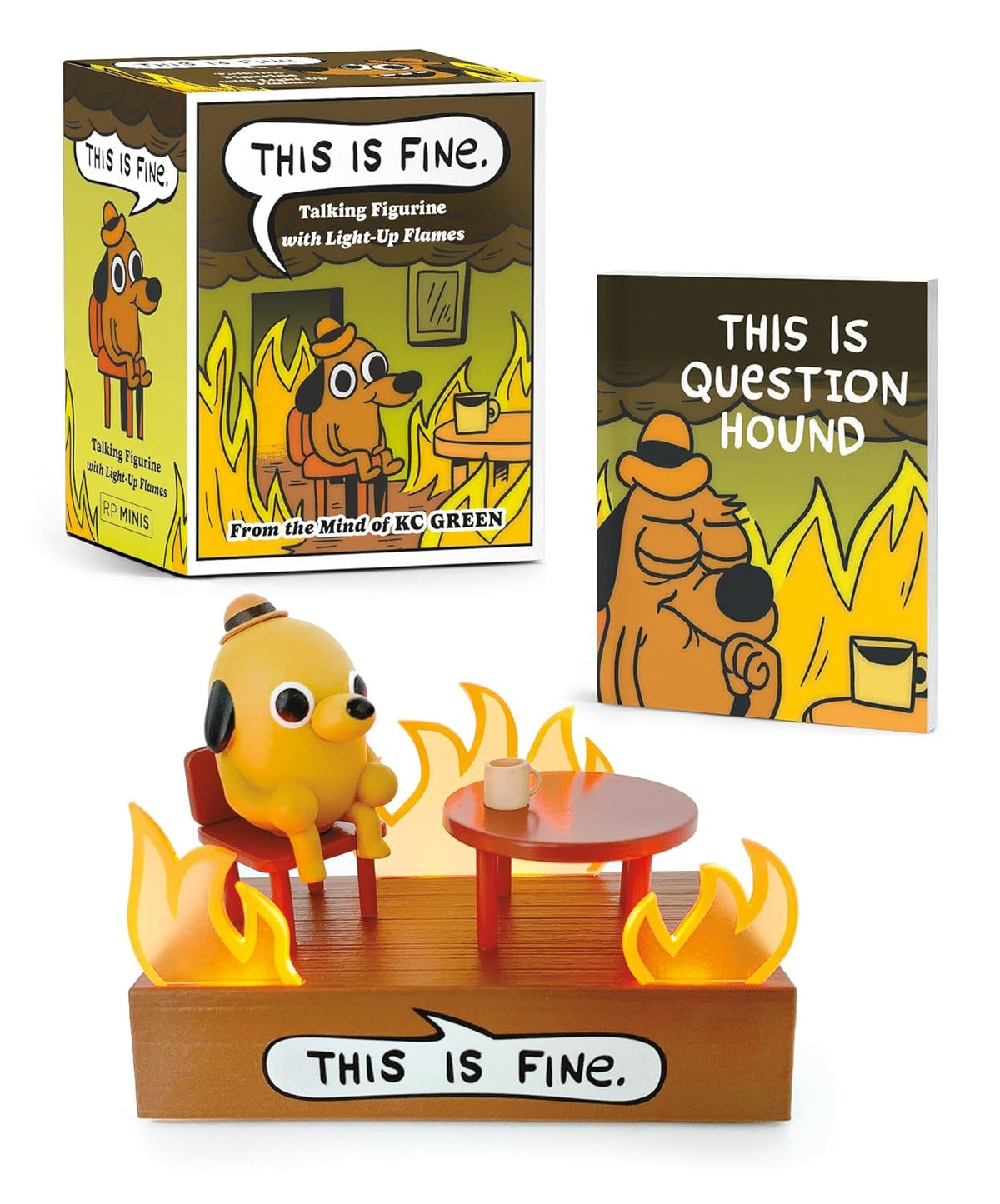This Is Fine Talking Figurine by K. C. Green