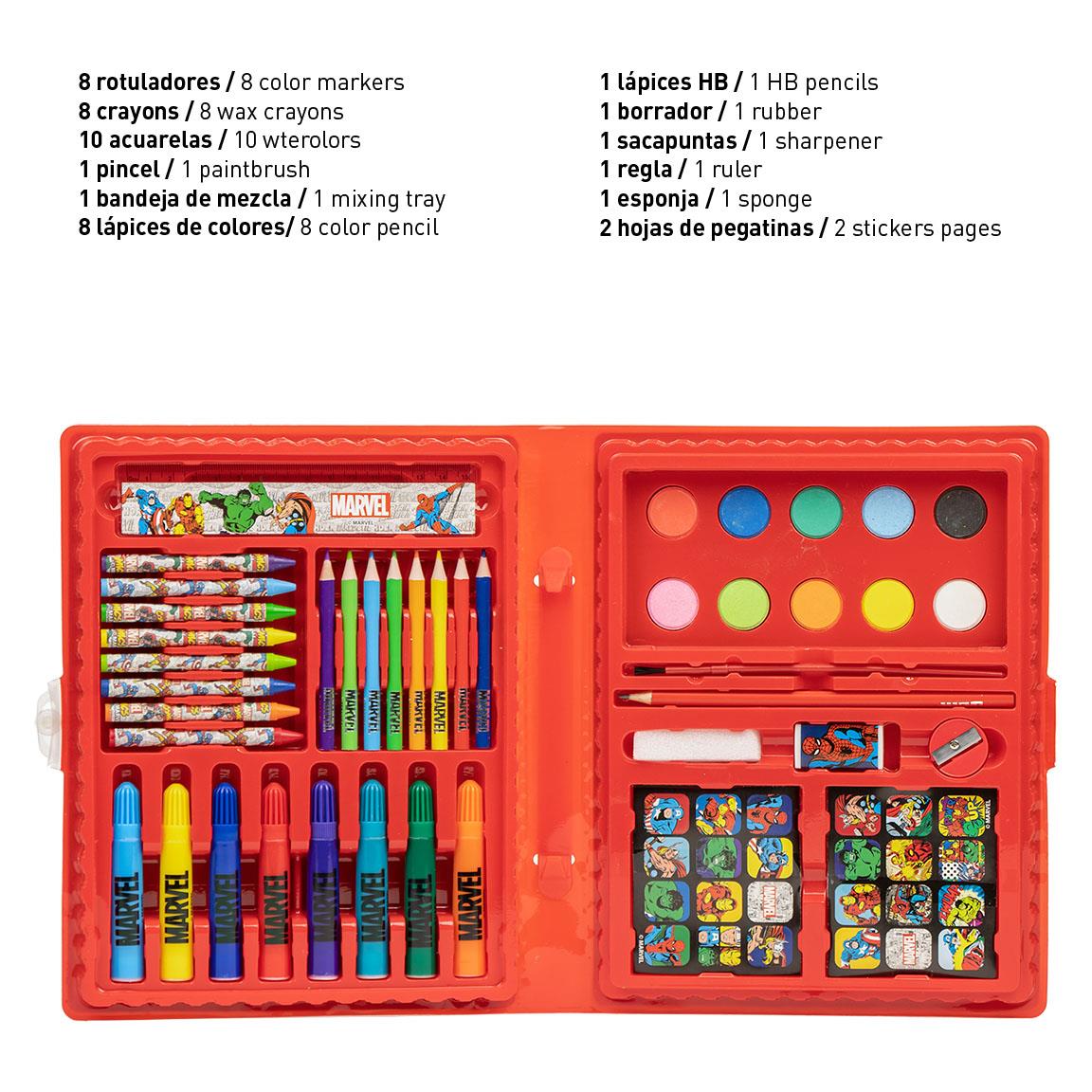 Cerda - Colouring Stationery Set Box Marvel