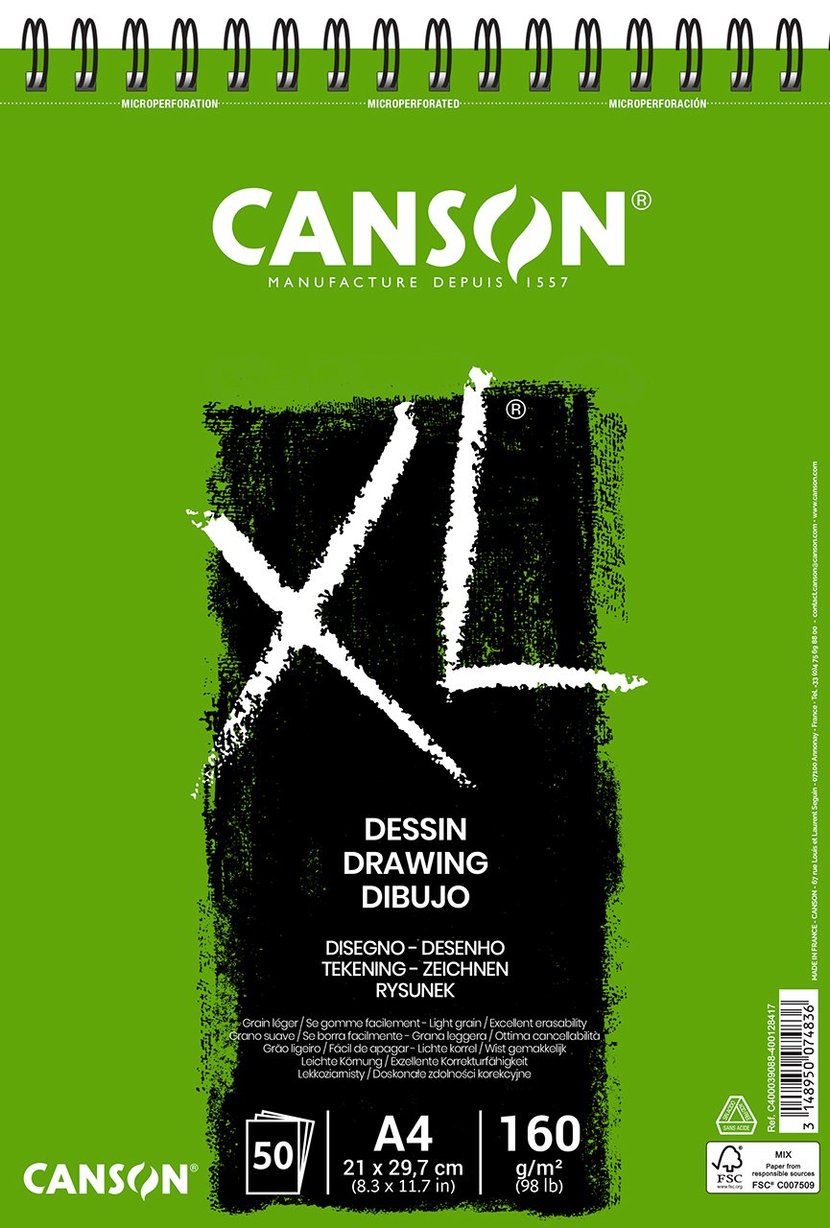 Canson Xl Draw A4 160G 50Sh Sp