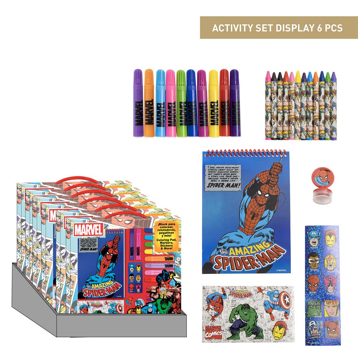 Cerda - Colouring Stationery Set Display Marvel