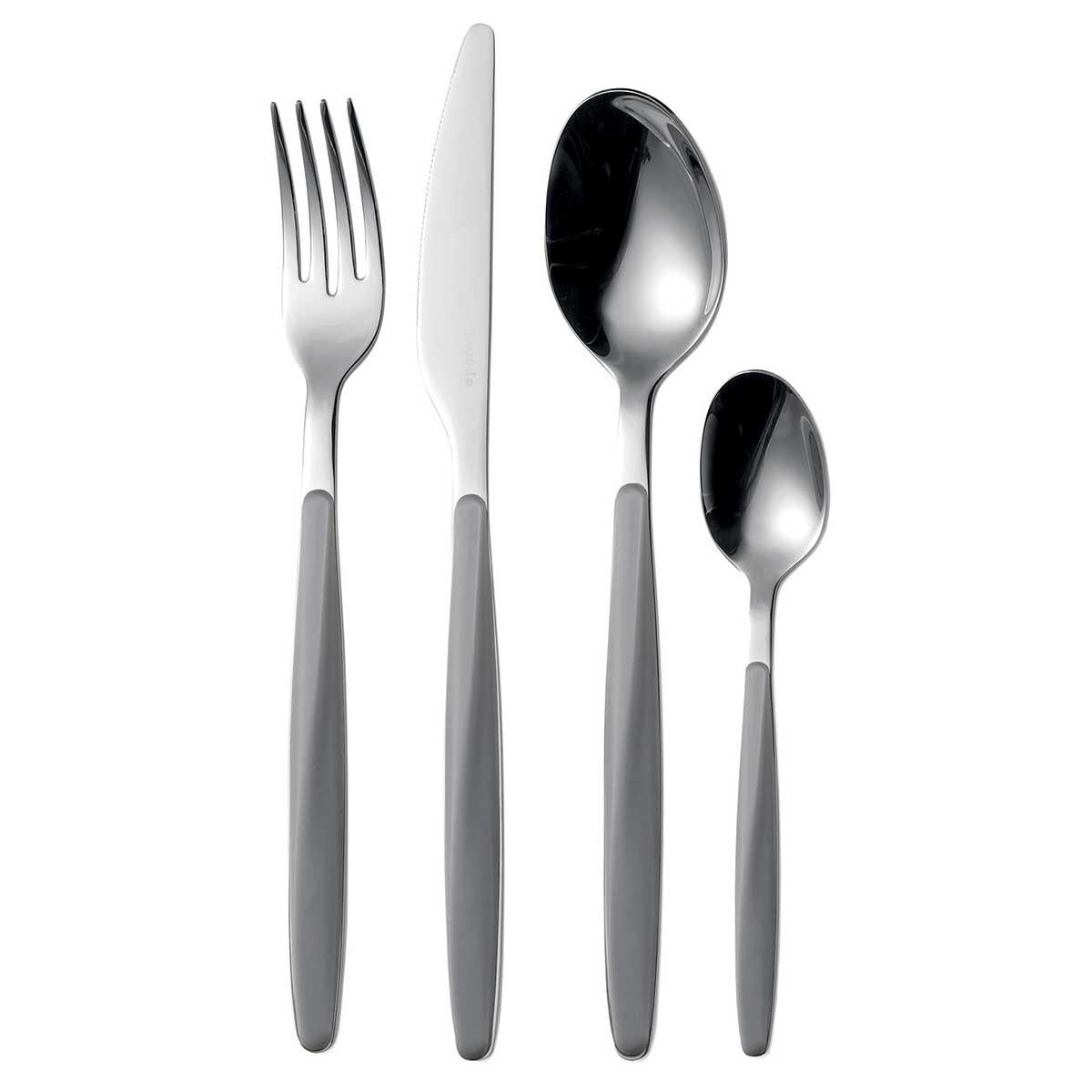 Guzzini My Fusion Cutlery Set Of 24 Pieces Grey