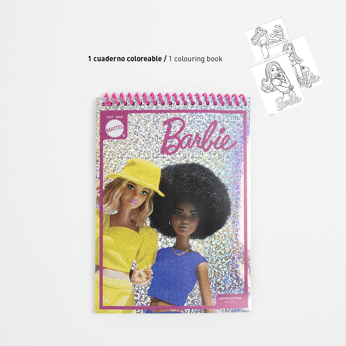 Cerda - Colouring Stationery Set Display Barbie