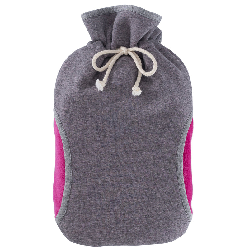 Hugo Frosch Eco Hot Water Bottle Comfort 2.0L Muff Pink