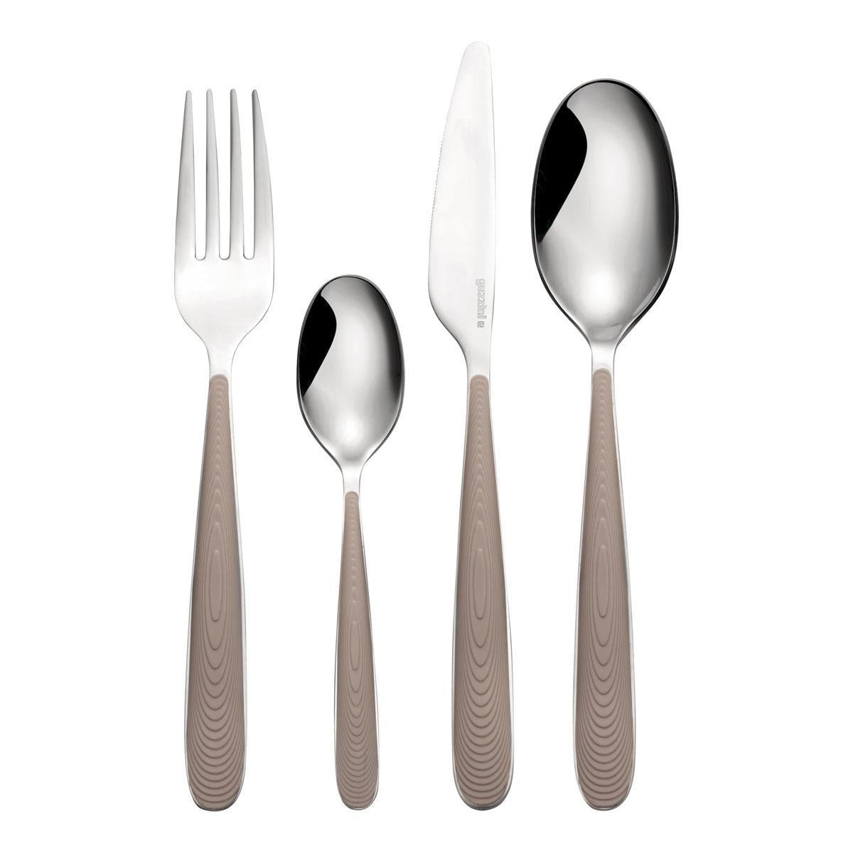 Guzzini Just Cutlery Set Of 24 Pieces Taupe