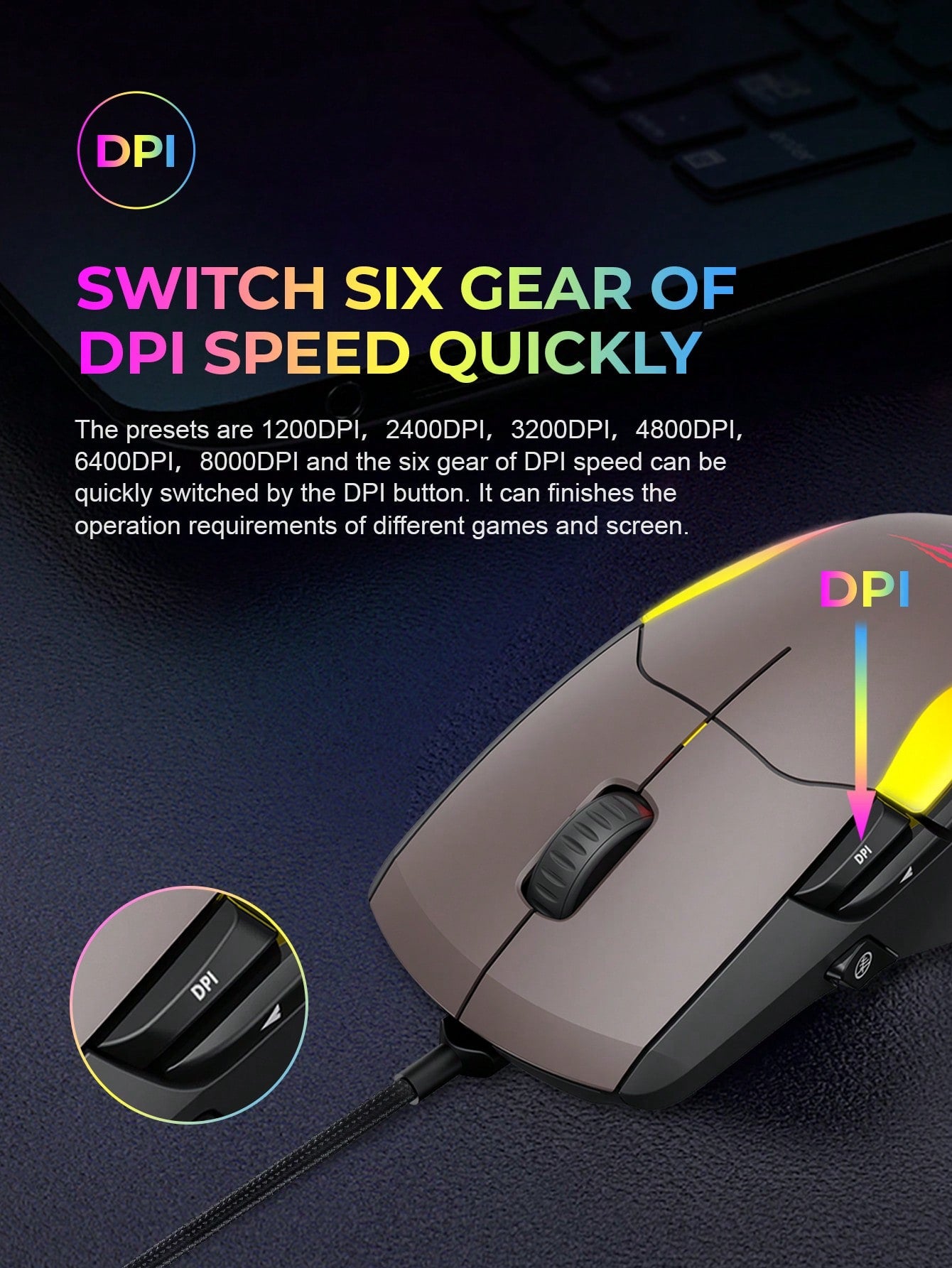 HAVIT Gamenote MS959S Programming Gaming Mouse