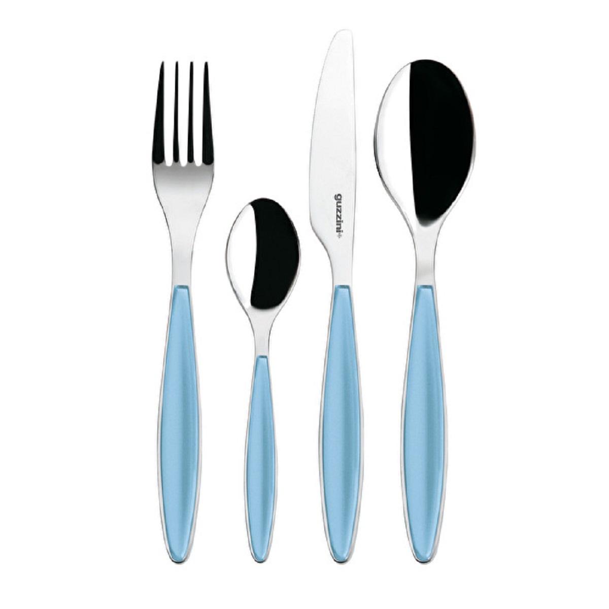 Guzzini Feeling Cutlery Set Of 24 Pieces Blue