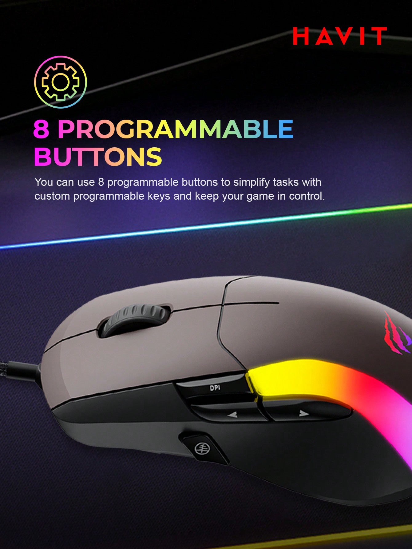 HAVIT Gamenote MS959S Programming Gaming Mouse