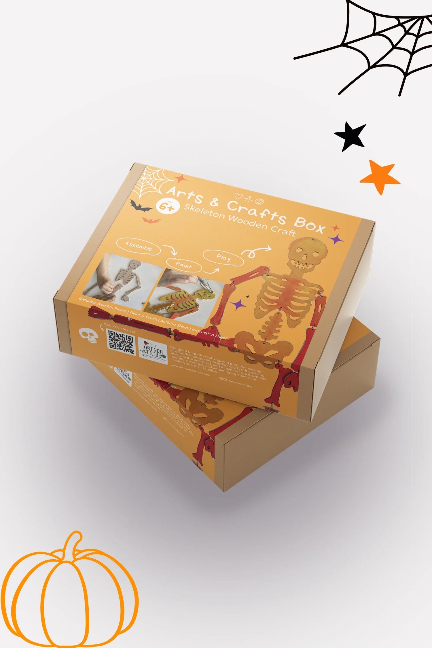 Orenda Tribe Arts & Craft Boxes Kids Skeleton