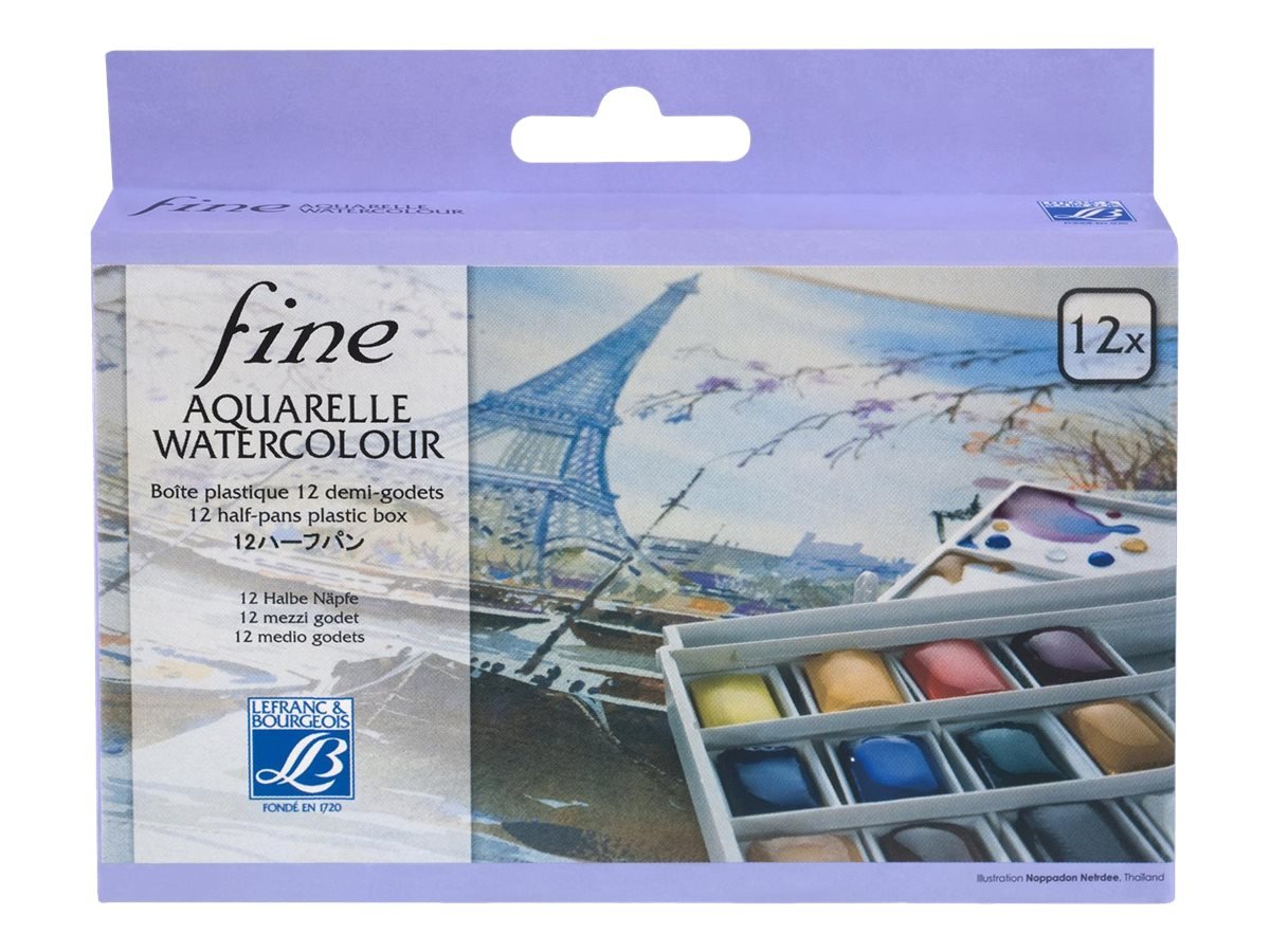 Lb Fine Watercolour Plastic Box Set Of 12 Hpa