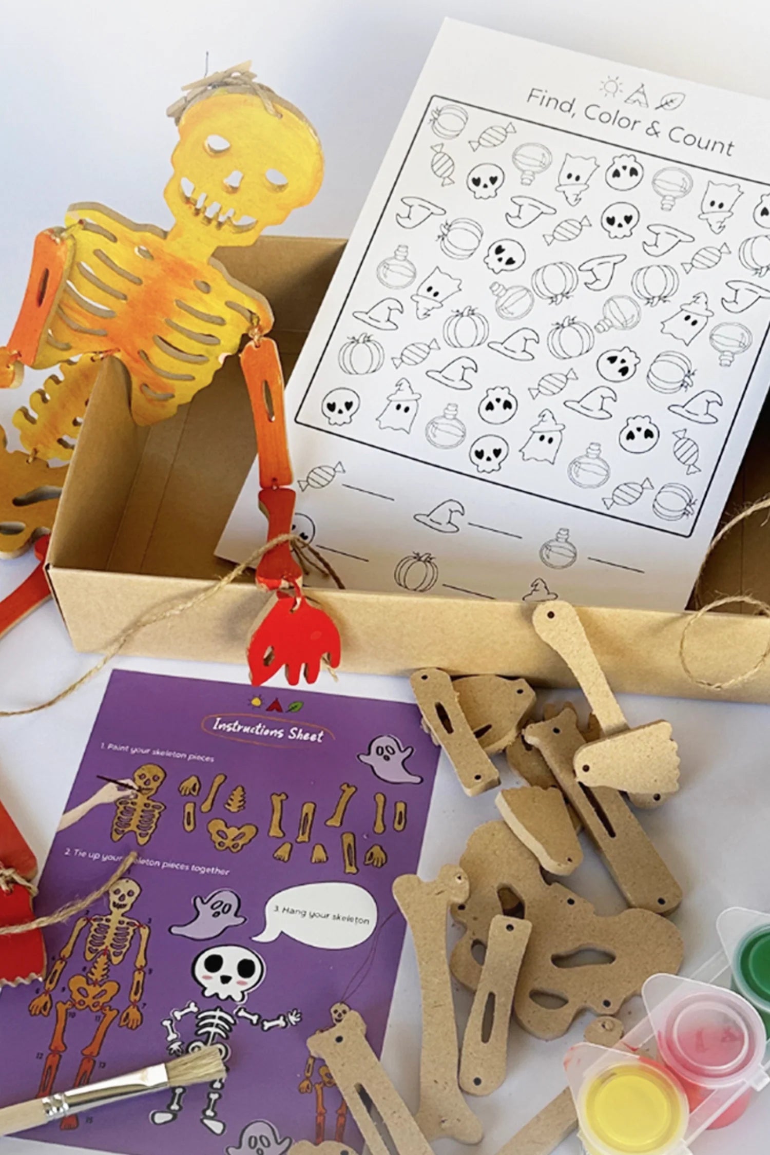 Orenda Tribe Arts & Craft Boxes Kids Skeleton