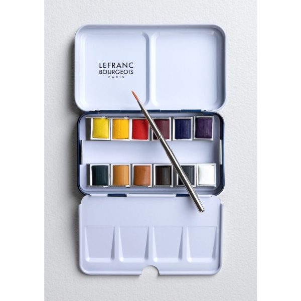 Lb Fine Watercolour Set Of 12 Half Pan