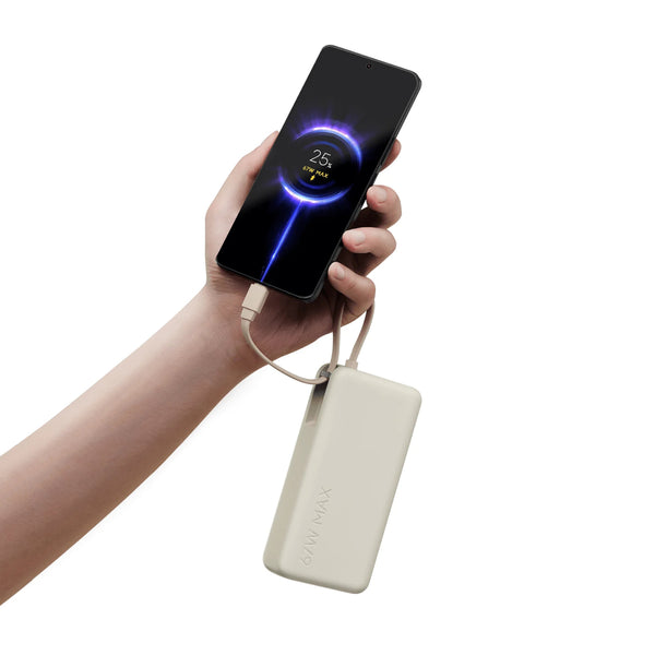 Xiaomi - 67W Power Bank 20000 (Integrated Cable) Tan