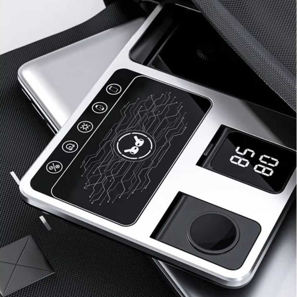 Green Lion 4 In 1 Wireless Charging Station 15W - Gray