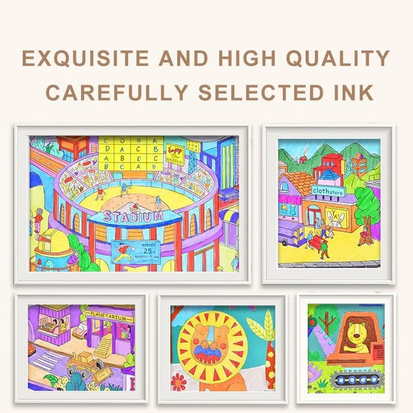 Mideer Washable Markers Small Tip 24 Colors - Kids Art Set