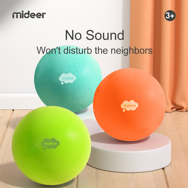 Mideer - كرة Mideer Quiet Fluffy - برتقالي استوائي (قطر 18 سم)