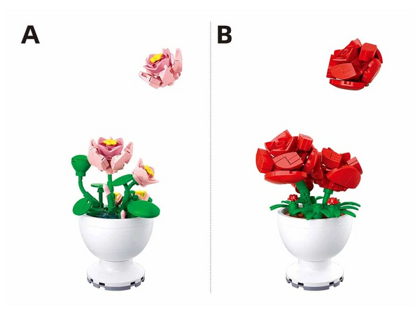 Sluban Flowers Lotus Building Block Set - 515-Piece Flower Model