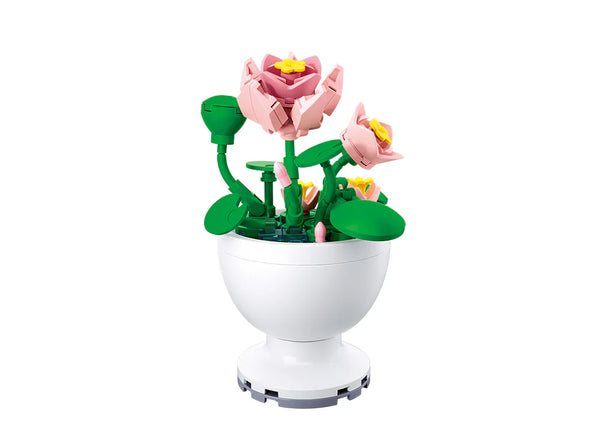 Sluban Flowers Lotus Building Block Set - 515-Piece Flower Model