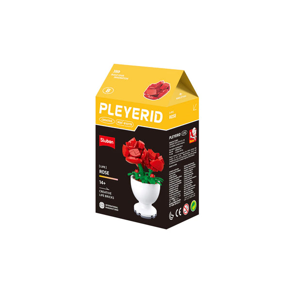 Sluban Flowers Rose Building Block Set - Buildable Floral Design