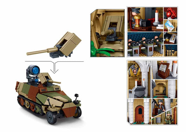 Sluban ModelBricks Church of Sainte-Mère-Église 2287 Pcs
