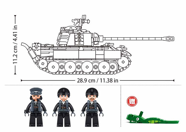 Sluban - Modelbricks Panther G Tank Scale 1/35  873 Pcs
