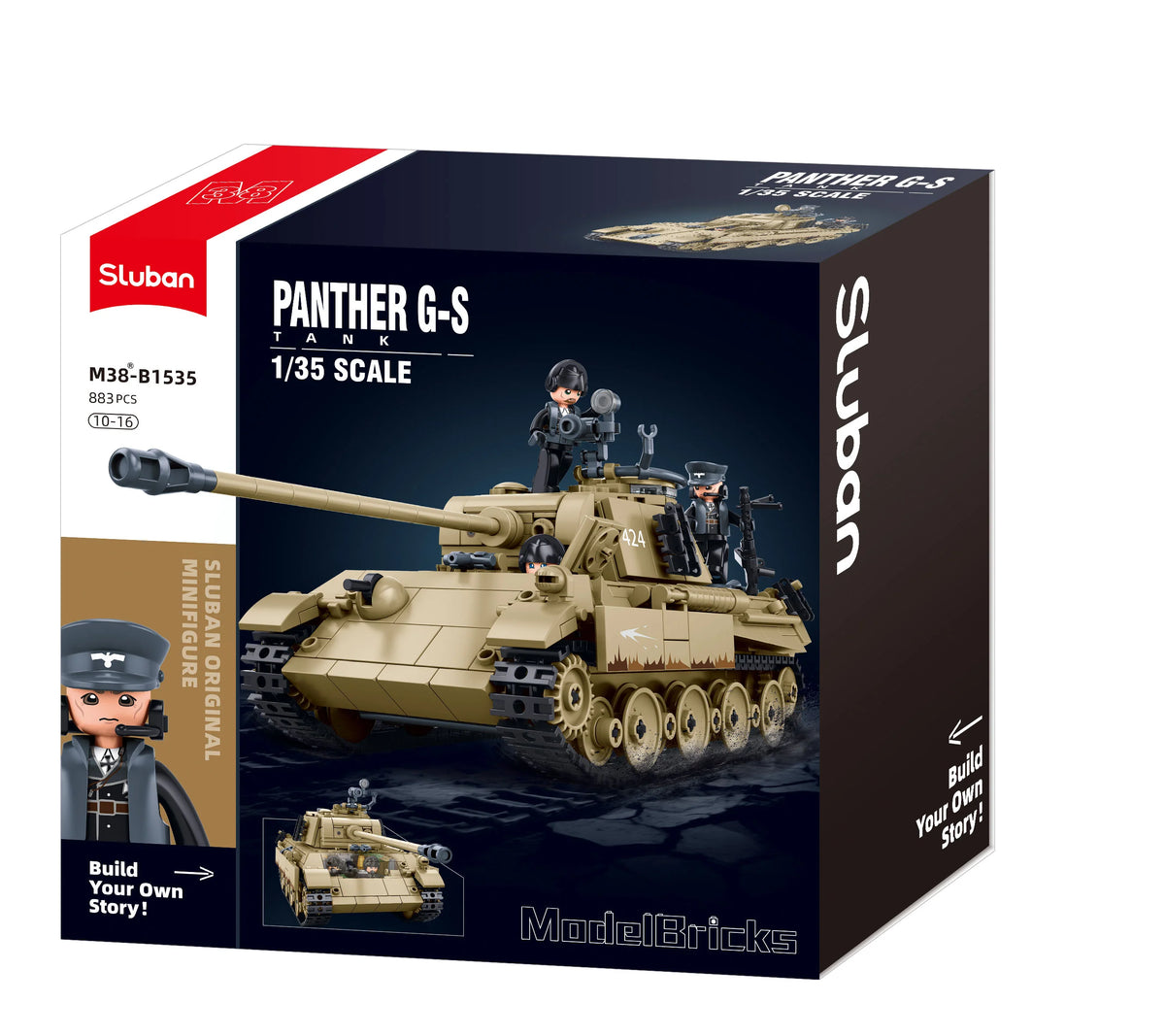 Sluban - Modelbricks Panther G Tank Scale 1/35  873 Pcs