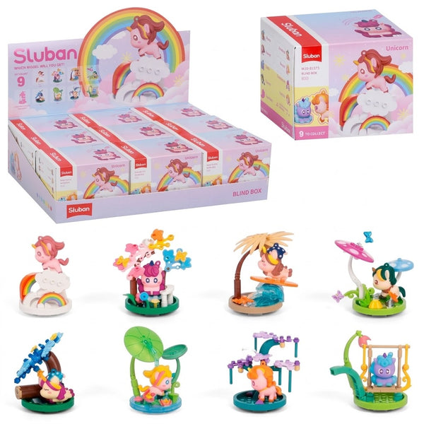 Sluban - Pop-Unicorn-9 Types (9 Boxes In 1 Display Box)