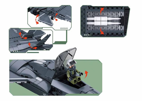 Sluban - Army J35 Fighter Jet 1/55