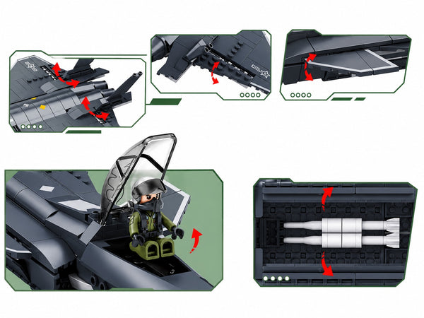 Sluban - Army -J-20 Fighter Jet 1/55