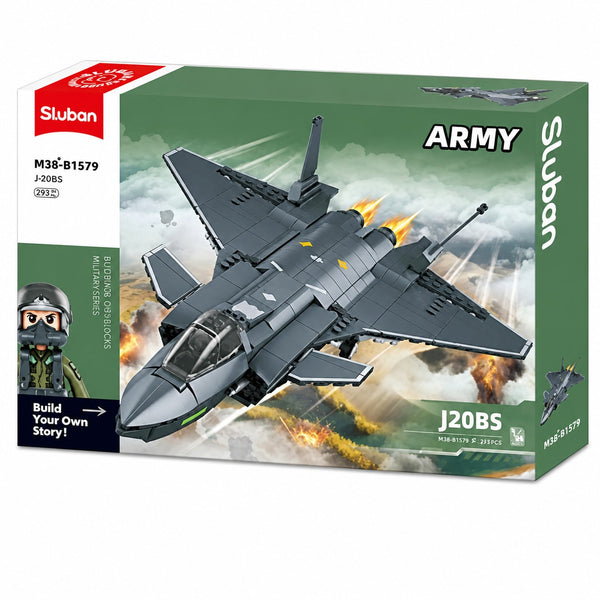 Sluban - Army -J-20 Fighter Jet 1/55