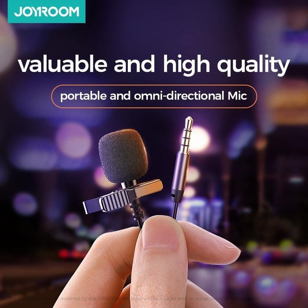 Joyroom JR-LM1 Lavalier Microphone 2M Black