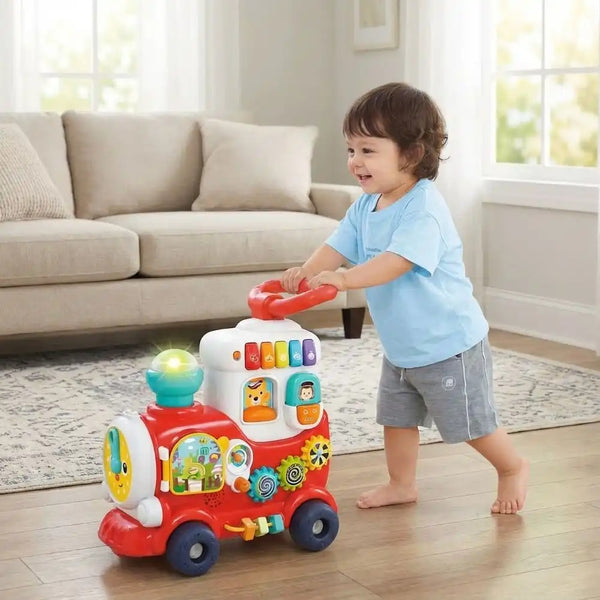 Hola - 4-In-1 Push Walker & Ride-On Learning Train