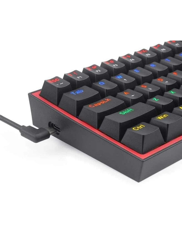 Redragon Fizz RGB Wired Mechanical Keyboard Black - Backlit Gaming