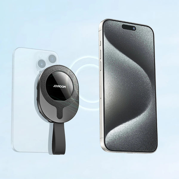 JOYROOM Magnetic Suction Cup Phone Mount Silicone Phone Grip Holder - Black