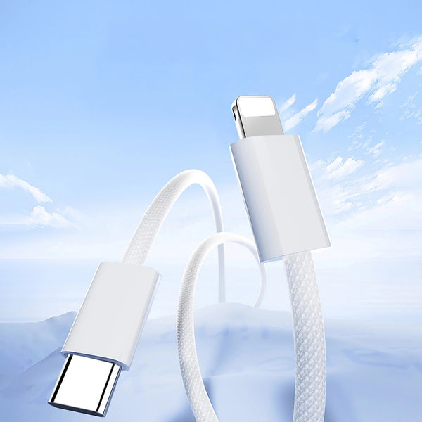 JOYROOM USB-C To LIGHTNING Cable BRAIDED 1M WHITE 30W S-A45