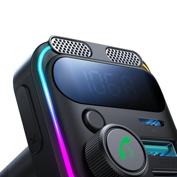 Joyroom - 48W Dual-Mic Car Wireless Fm Transmitter, Black