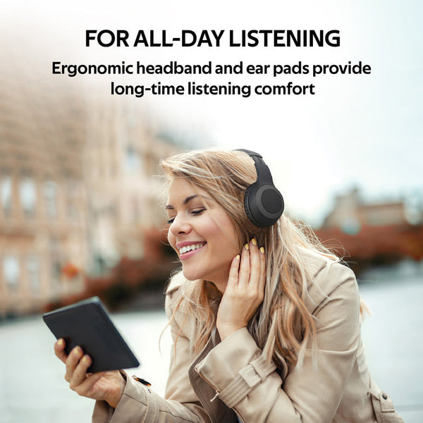 Promate Laboca Deep Bass Over-Ear Wireless Headphones - Black