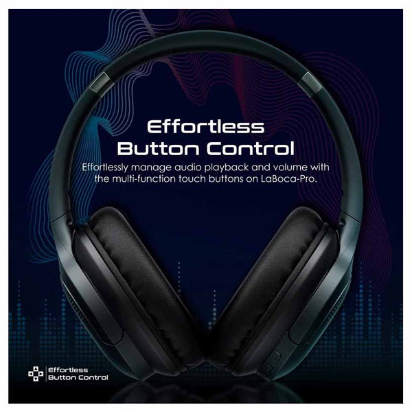 Promate LaBoca-Pro High Fidelity Over-Ear Wireless Headphones – Black