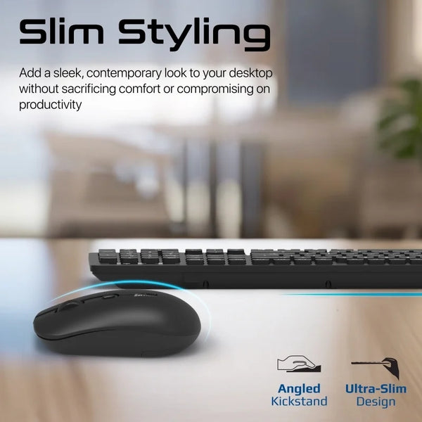 Promate Procombo-13 Wireless Keyboard And Mouse Combo, ENG/AR
