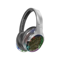 Promate TransTune Active Noise Cancelling Hi-Fi Stereo Wireless Headphones with RGB Lights – Silver