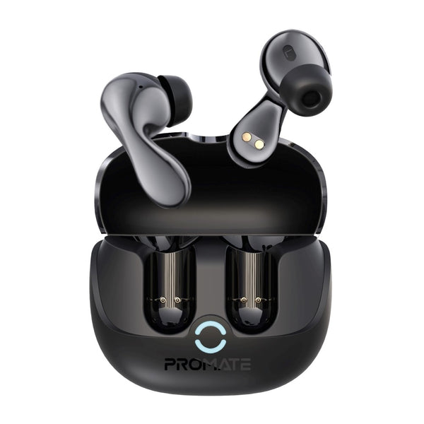 Promate Baton High-Definition Hybrid ANC TWS Earbuds with IntelliTouch - Black