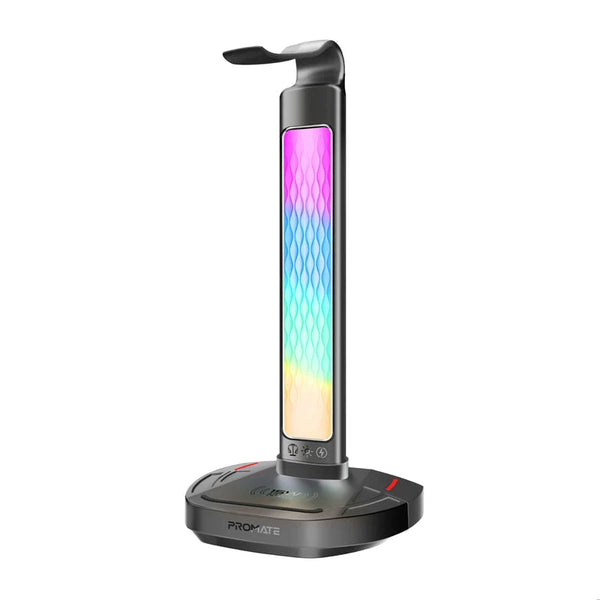 Promate FortX, Headset Stand, 15W Wireless Charger & USB Hub