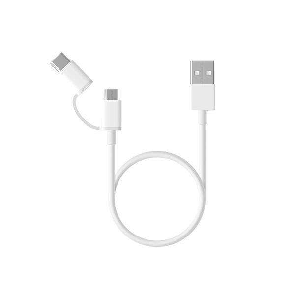 Xiaomi - Mi 2-in-1 USB Cable (Micro USB to Type C) 100cm