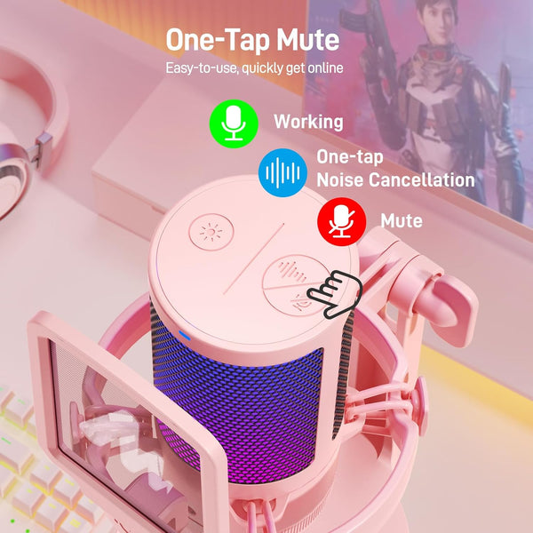 Maono - Maonocaster Gaming Microphone - Pink