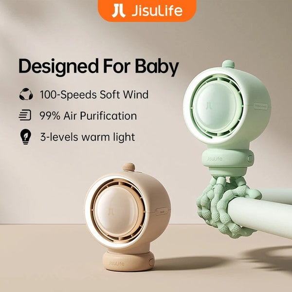 Portable Fan Jisu Life Stroller Fan Life2 (4000Mah) - Green