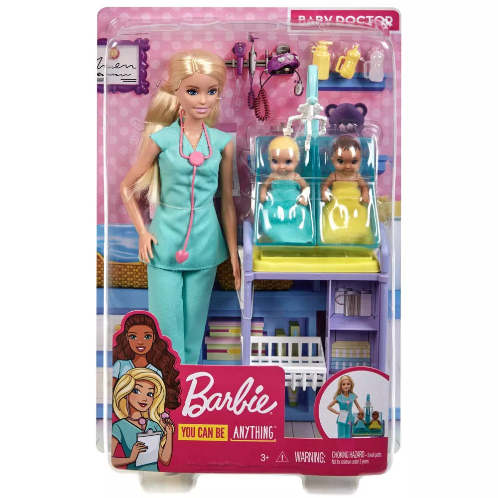 Barbie You Can Be Anything Baby Doctor Blonde Doll & Playset