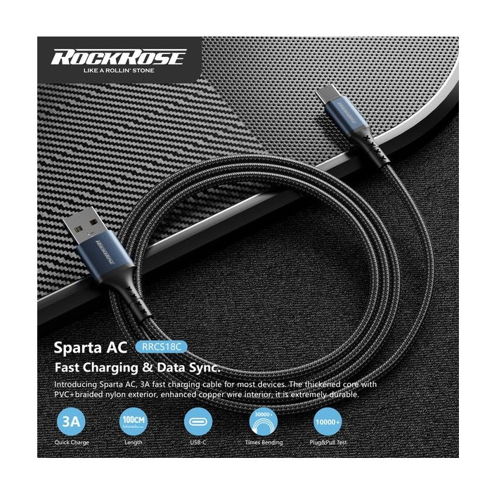 RockRose 3A 1M USB-C Cable