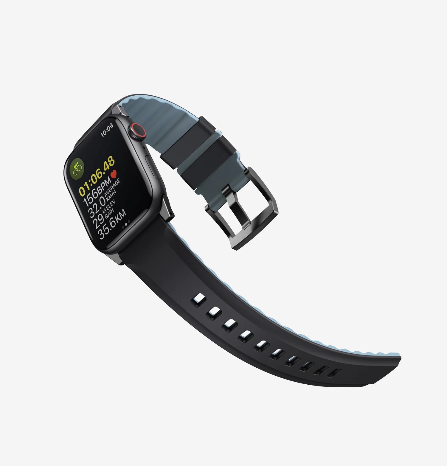 UNIQ LINUS SILICONE APPLE WATCH STRAP 45/44/42MM BLACK